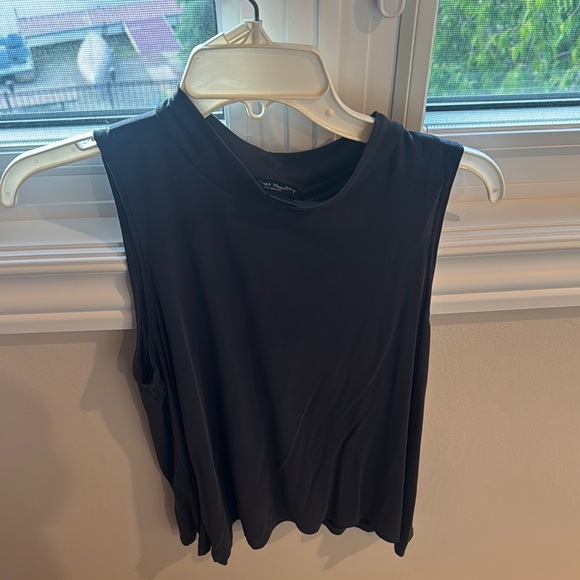 See You Monday Black Sleeveless Crop Muscle Tee - Picture 1 of 2